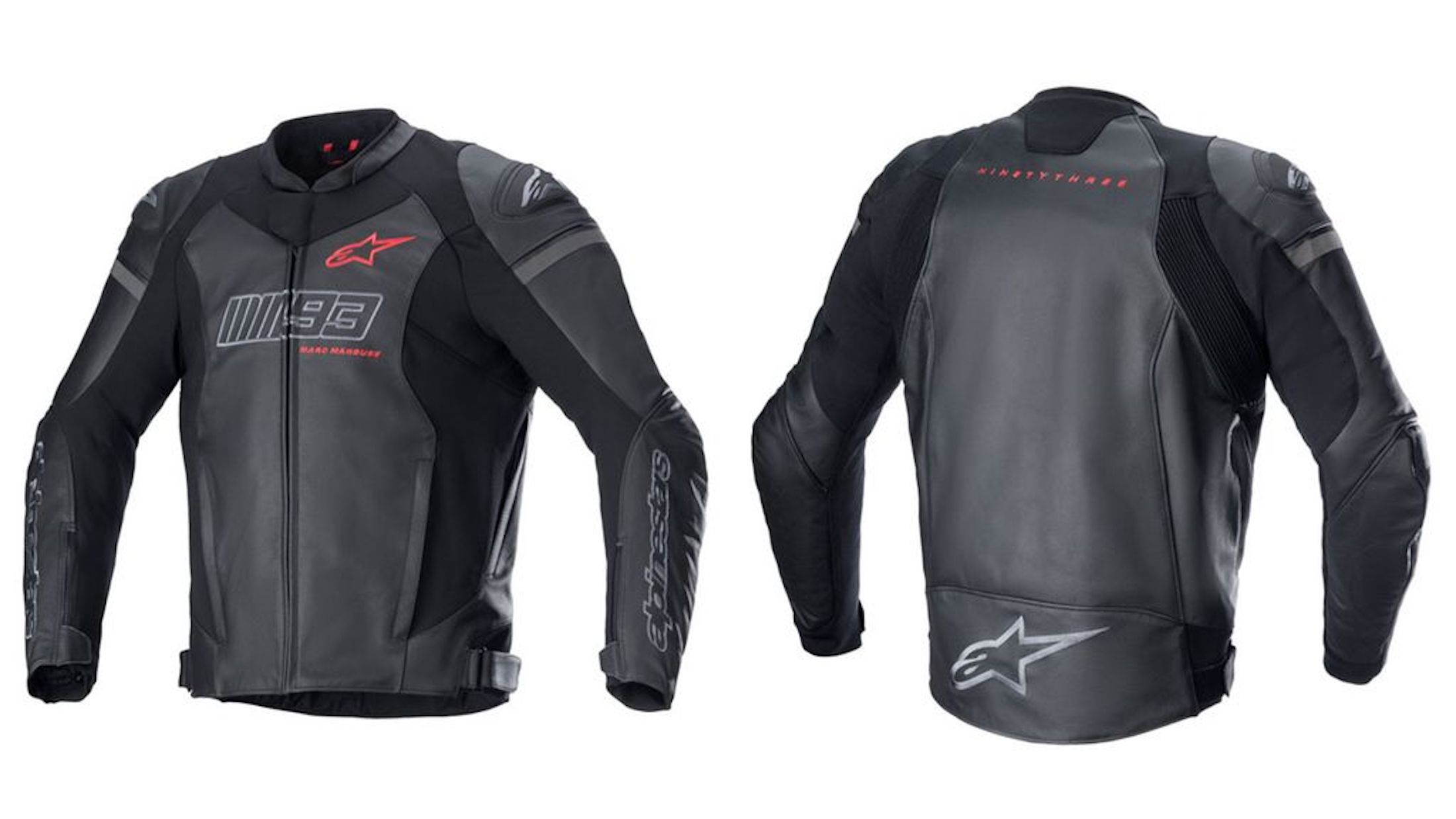 The 2023 M93 Alpinestars X Marquez jacket. Media sourced from RideApart.