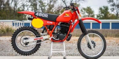 A ’83 Honda CR480R motocross motorcycle