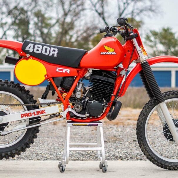 A ’83 Honda CR480R motocross motorcycle