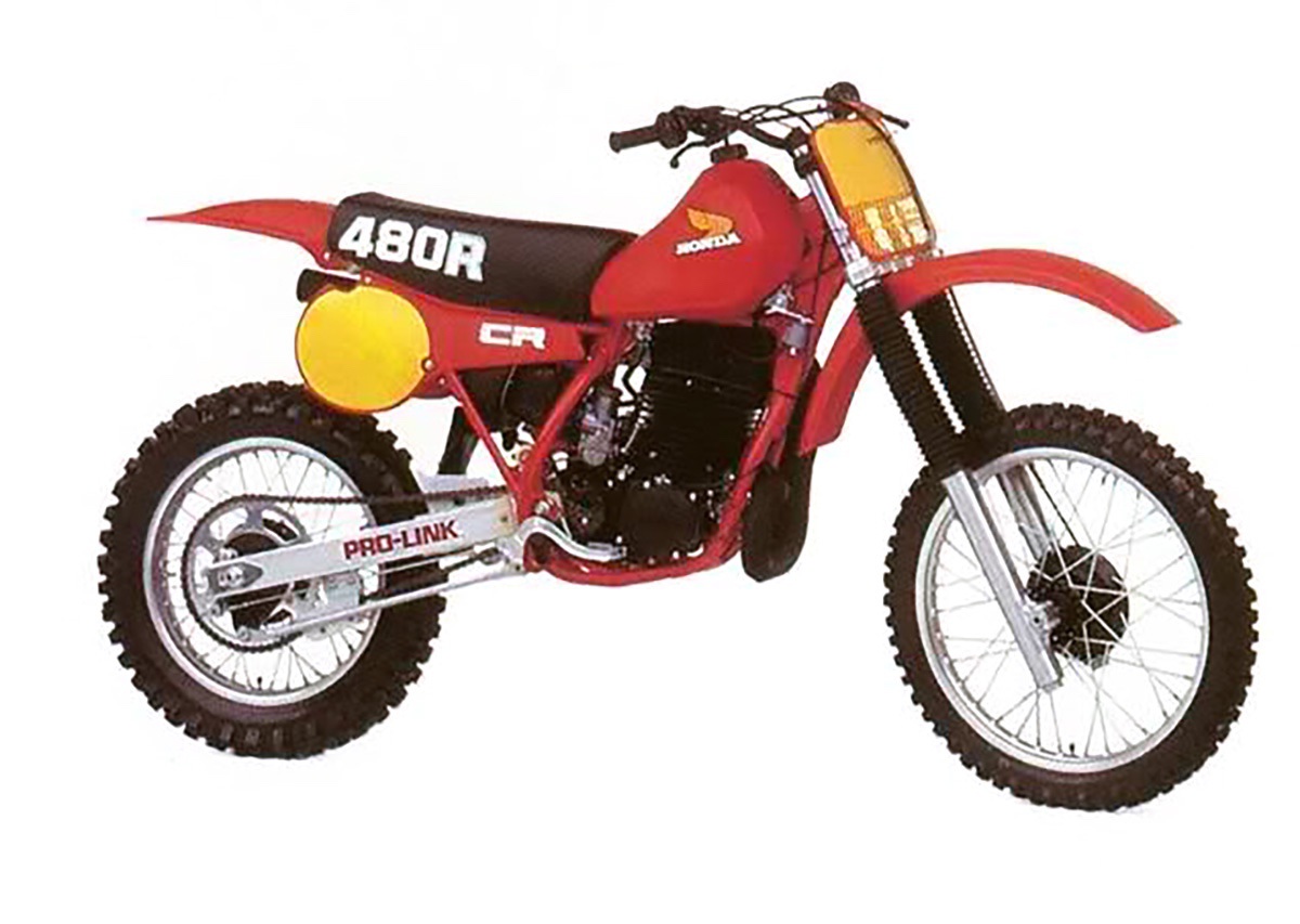 a ’83 Honda CR480R motocross motorcycle