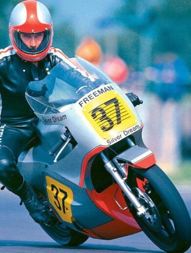 A scene from the movie "Silver Dream Racer" - 1980