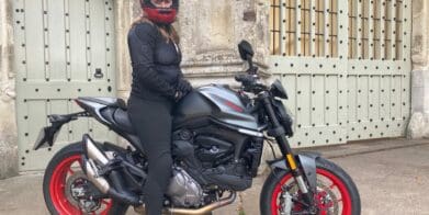 Author on 2022 Ducati Monster outside