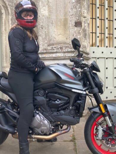 Author on 2022 Ducati Monster outside