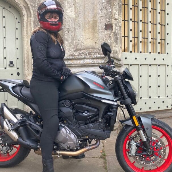 Author on 2022 Ducati Monster outside