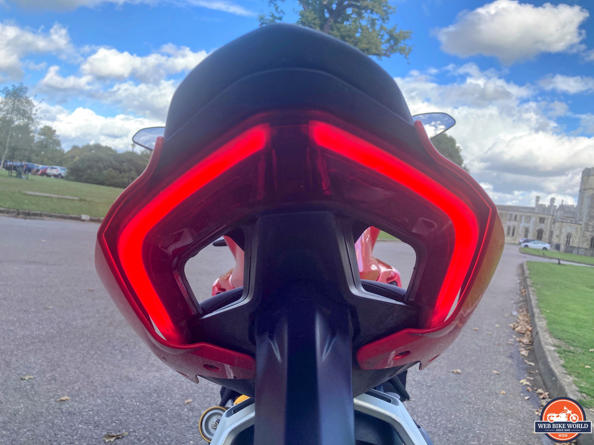 Close-up of rear on 2022 Ducati V2 Streetfighter