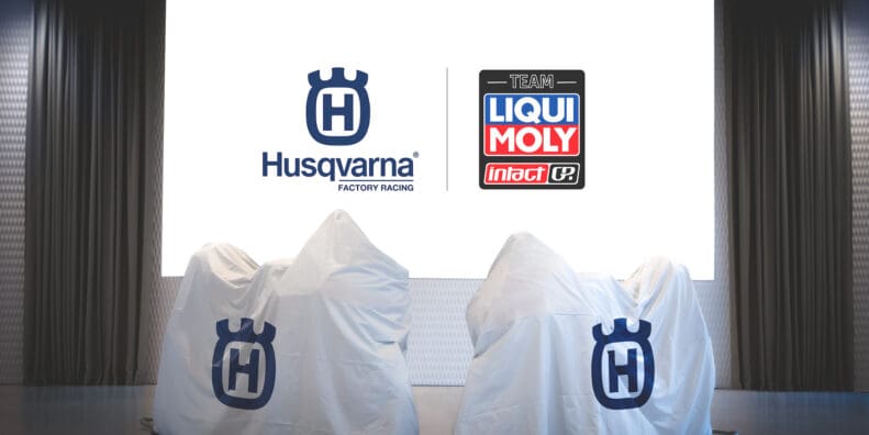 Husqvarna's ‘LIQUI MOLY Husqvarna Intact GP’ team, set to be revealed for 2023. Media sourced from Huskie's press release.