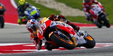 A view of the COTA, with MotoGP bikes doing their thing on the circuit proper. Media sourced from COTA.