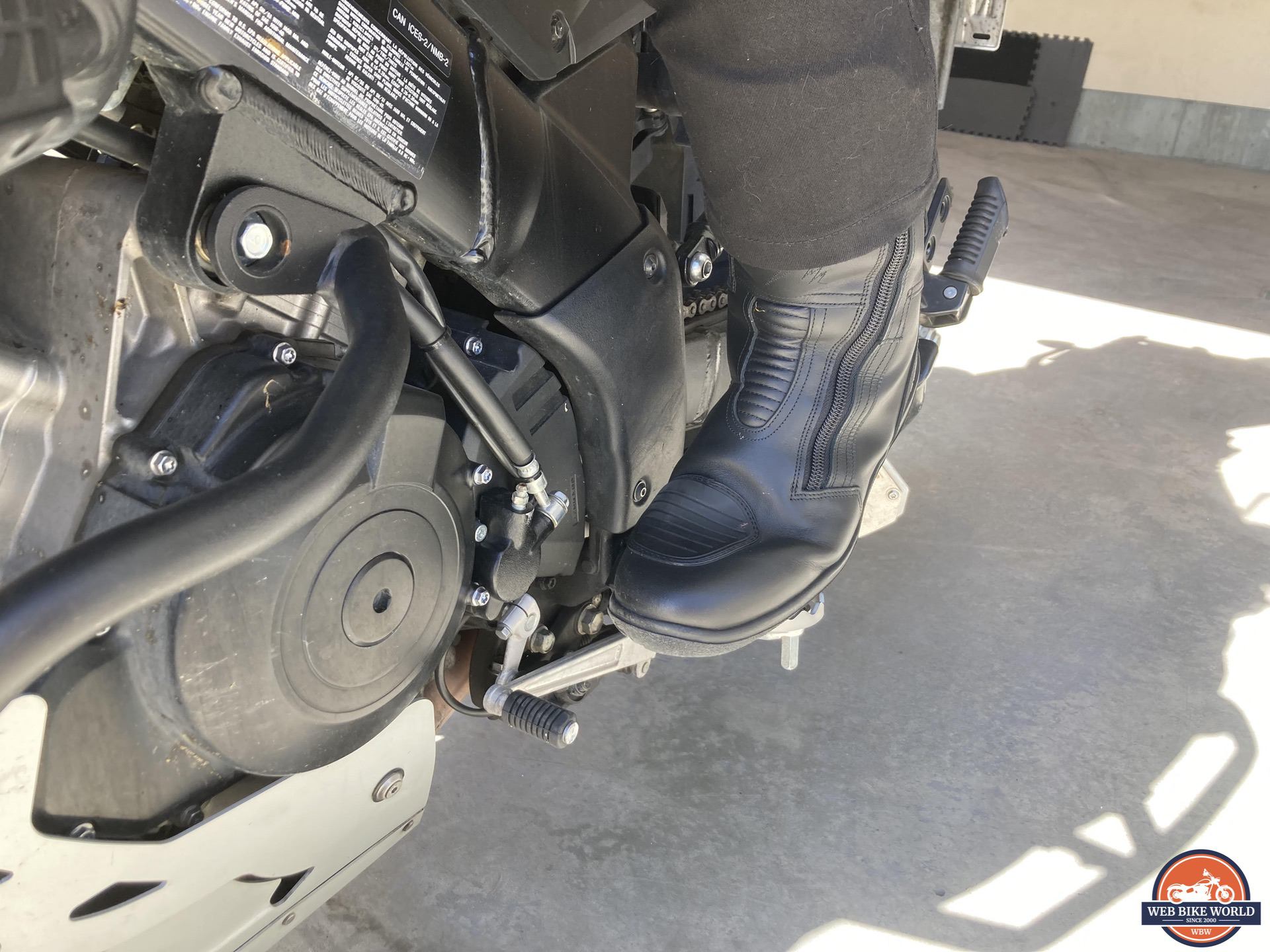 Author wearing Daytona Road Star GTX Boots on motorcycle