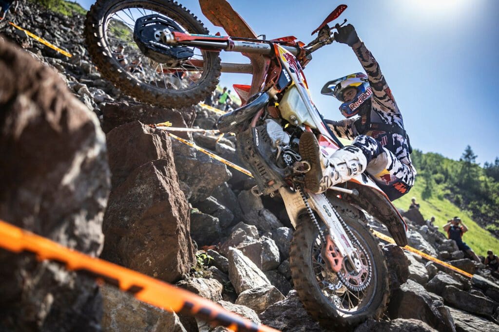 The 2022 FIM Hard Enduro World Champion is Red Bull KTM Factory Racing star Manuel Lettenbichler! Media sourced from KTM’s relevant press release.