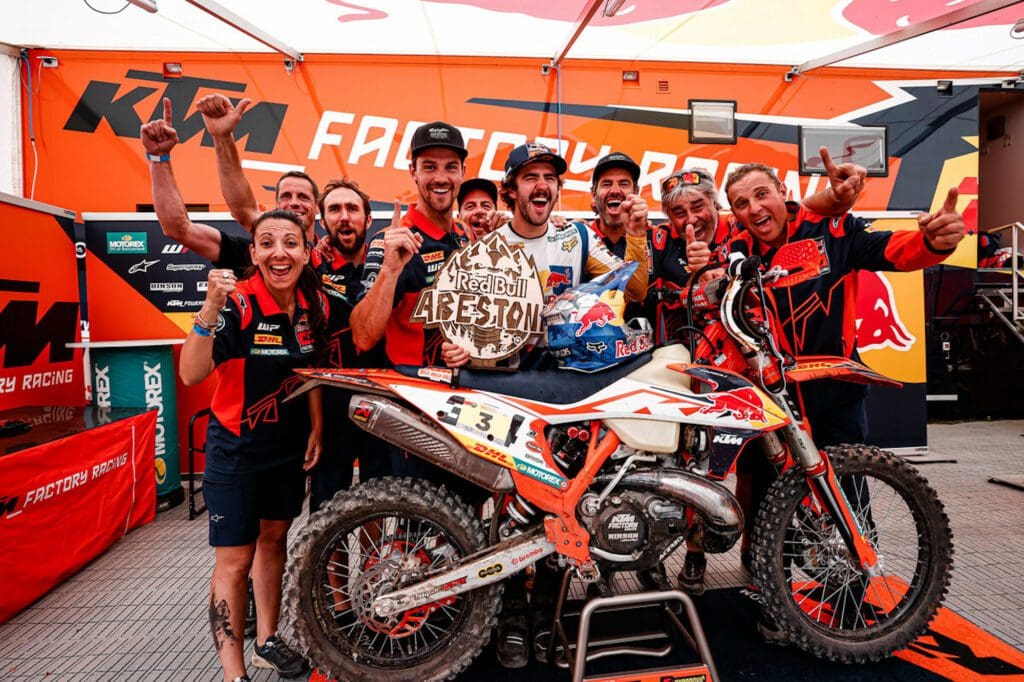 The 2022 FIM Hard Enduro World Champion is Red Bull KTM Factory Racing star Manuel Lettenbichler! Media sourced from KTM’s relevant press release.