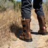 Rear of Fuel Dust Devil Boots worn by author