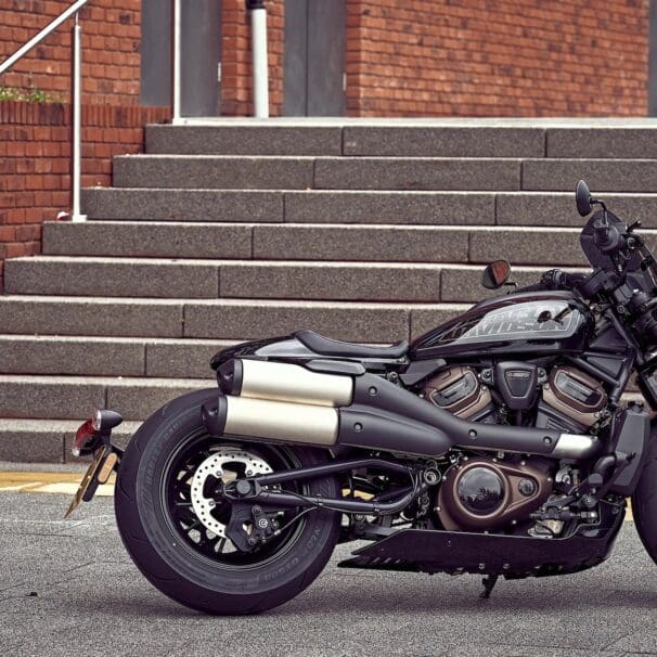 A Harley-Davidson Sportster. Media sourced from British GQ.