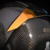 Rear of Icon Airframe Pro Carbon helmet with spoiler visible