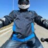 Front of author riding in Klim Induction Jacket
