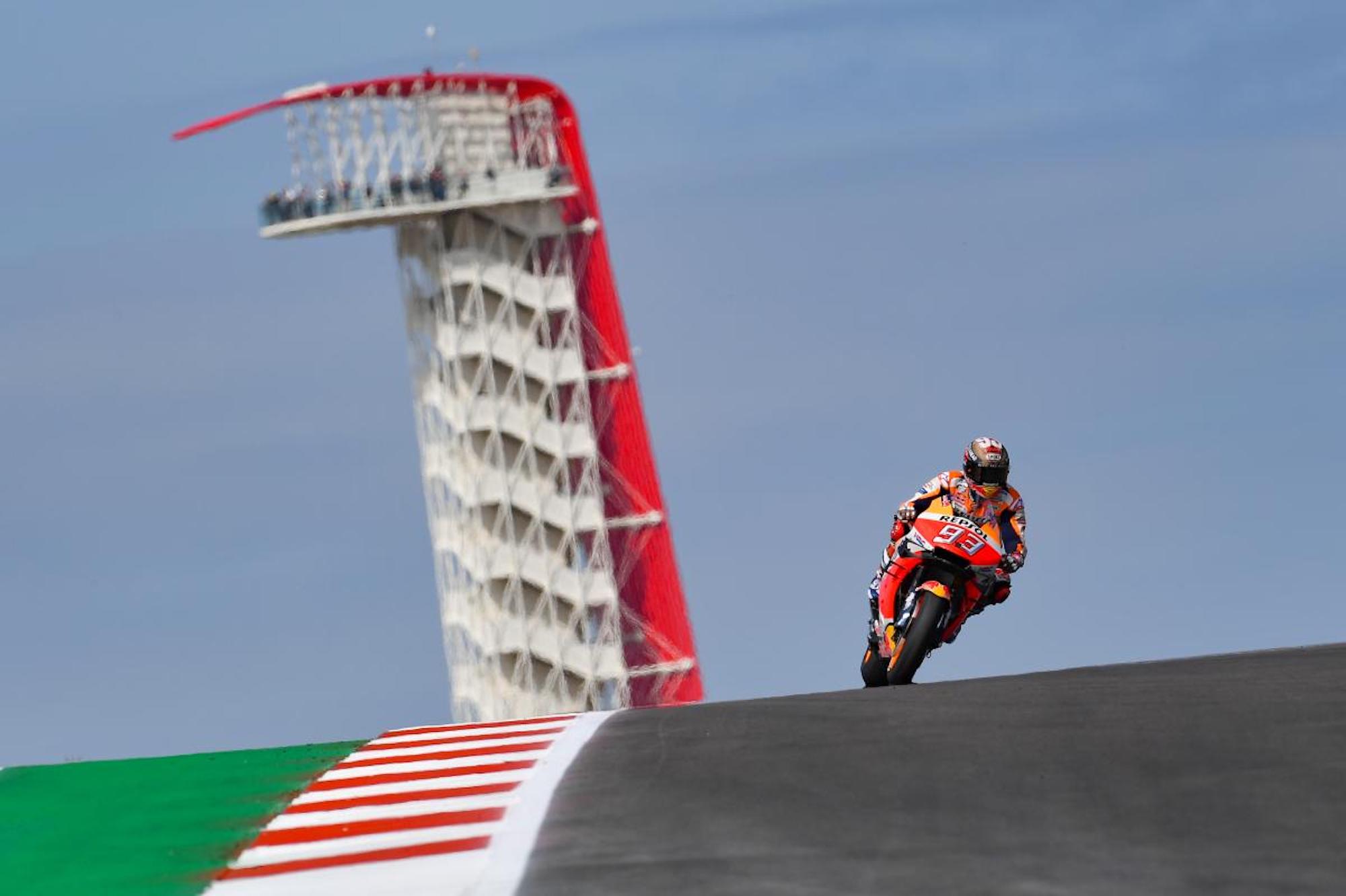 A view of the COTA, with MotoGP bikes doing their thing on the circuit proper. Media sourced from MotoGP. 