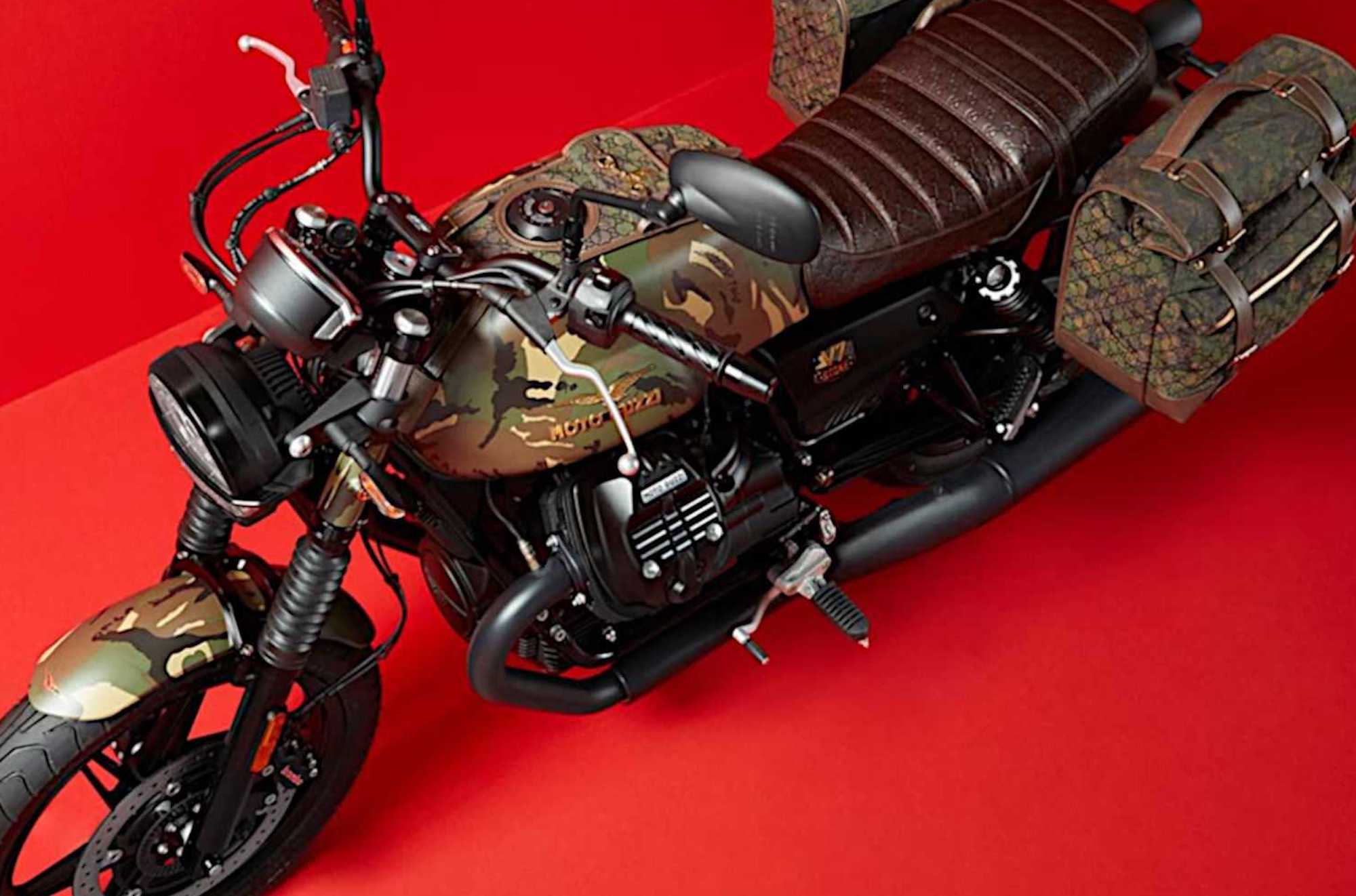 Gucci, Moto Guzzi & Palace: Fashion Meets Military with Limited V7 -  webBikeWorld