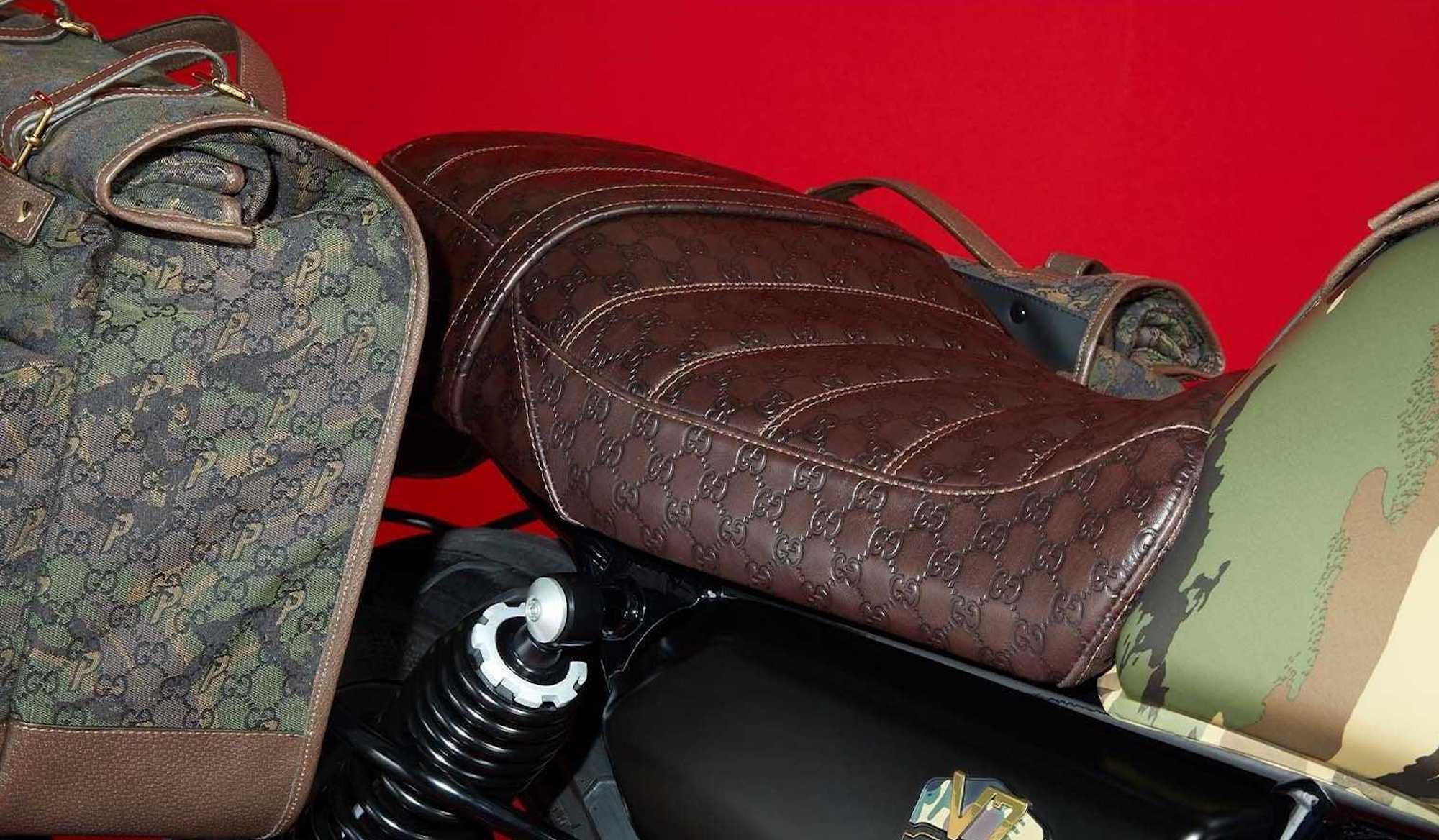 Gucci, Moto Guzzi & Palace: Fashion Meets Military with Limited V7 - webBikeWorld