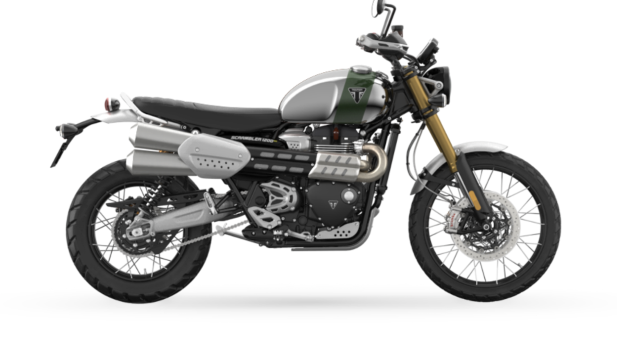 The Scrambler 1200 XE Chrome Edition. Media sourced from Triumph. 