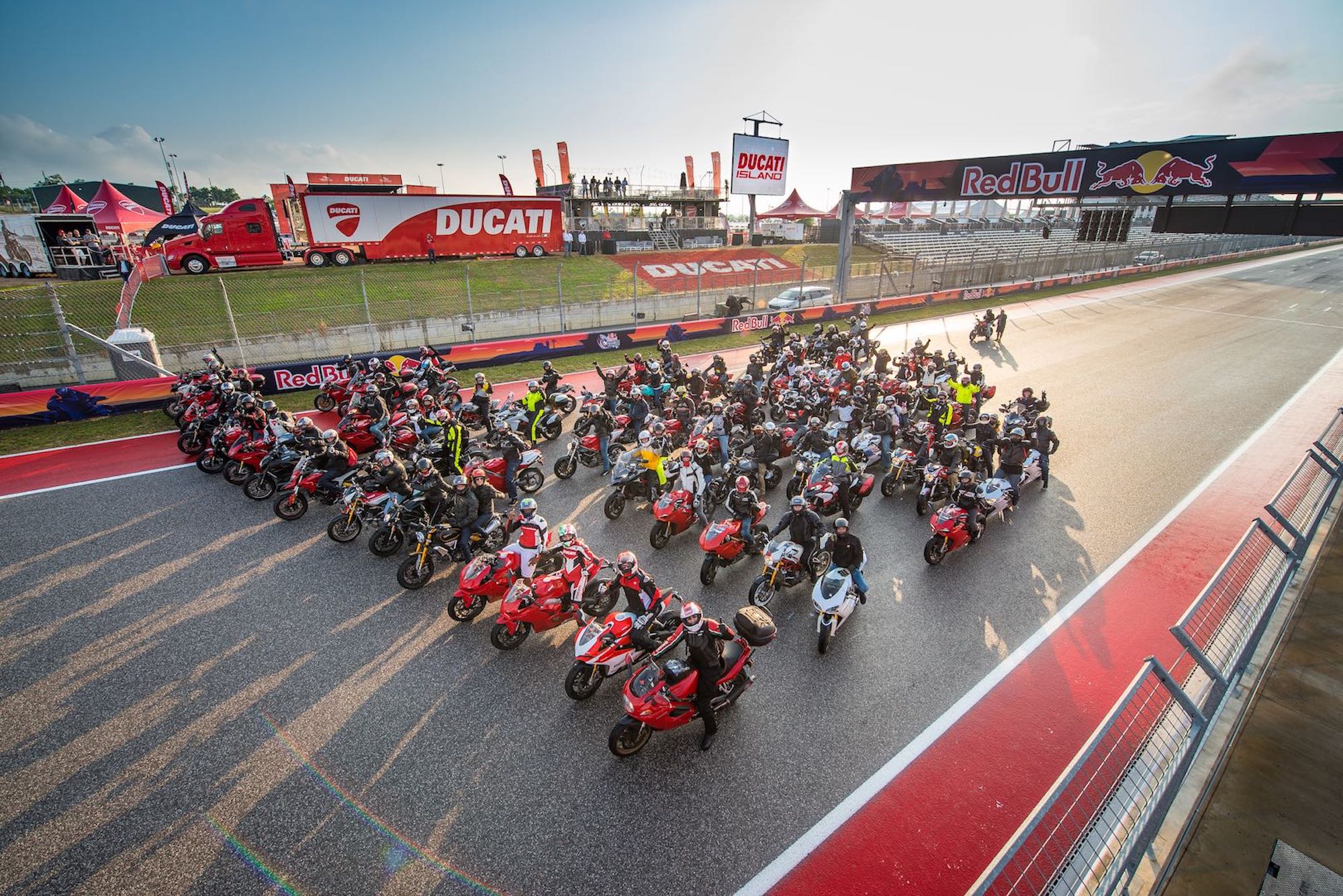 A view of the COTA, with MotoGP bikes doing their thing on the circuit proper. Media sourced from Ultimate Motorcycling.