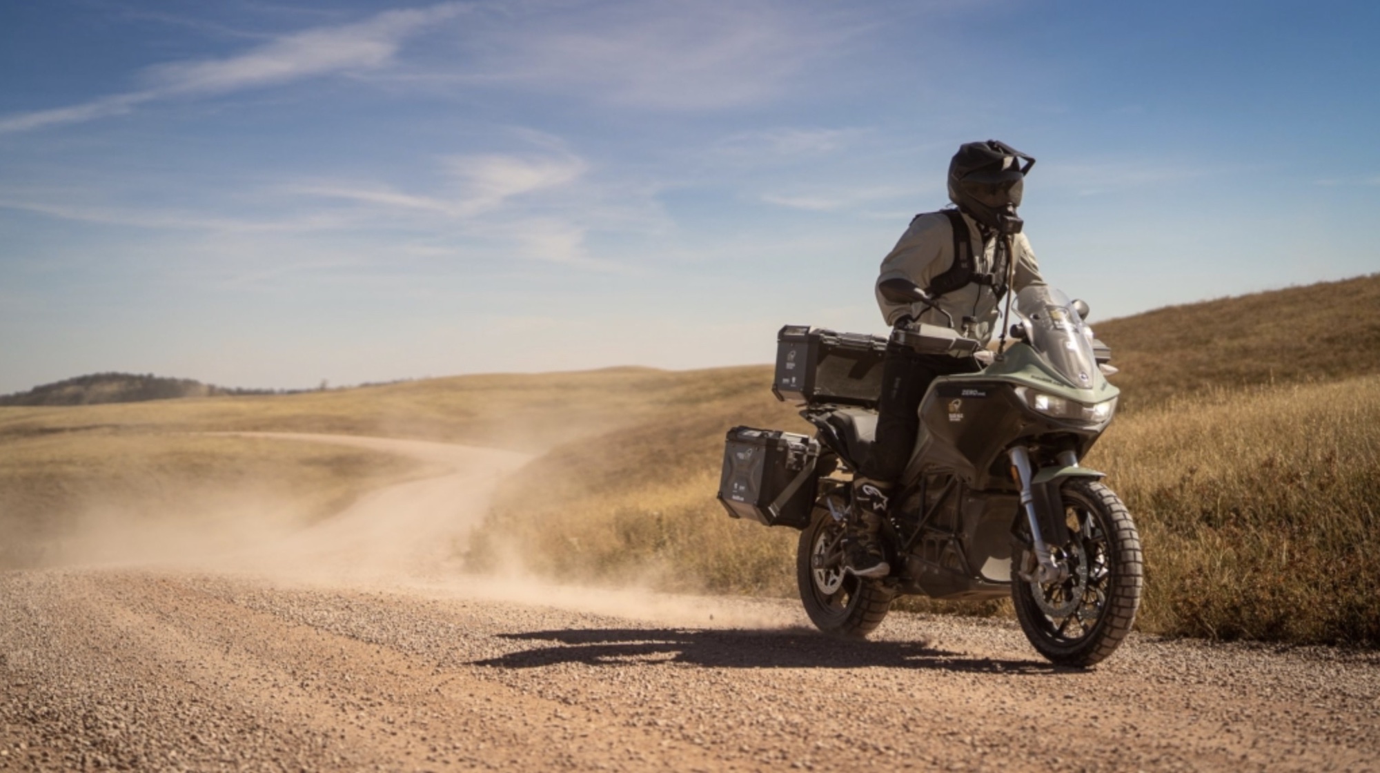 A motorcyclist enjoying a Backcountry Discovery route. Media sourced from BDR.