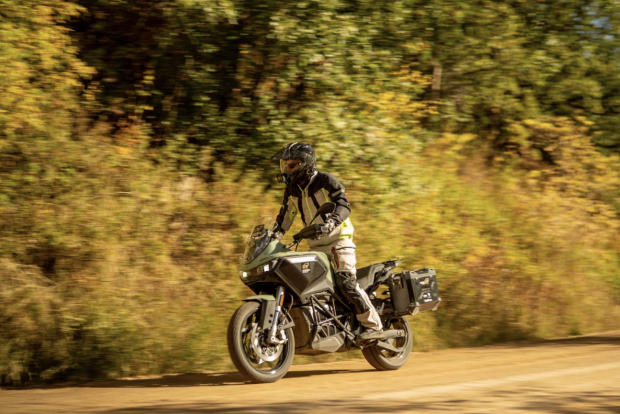 A motorcyclist enjoying a Backcountry Discovery route. Media sourced from BDR.