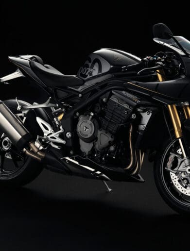 Triumph's Bond edition of their Speed Triple 1200 RR. Media sourced from Triumph's webpage.