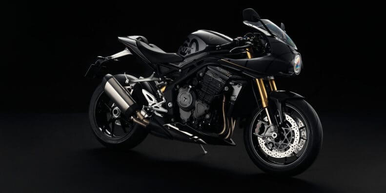 Triumph's Bond edition of their Speed Triple 1200 RR. Media sourced from Triumph's webpage.