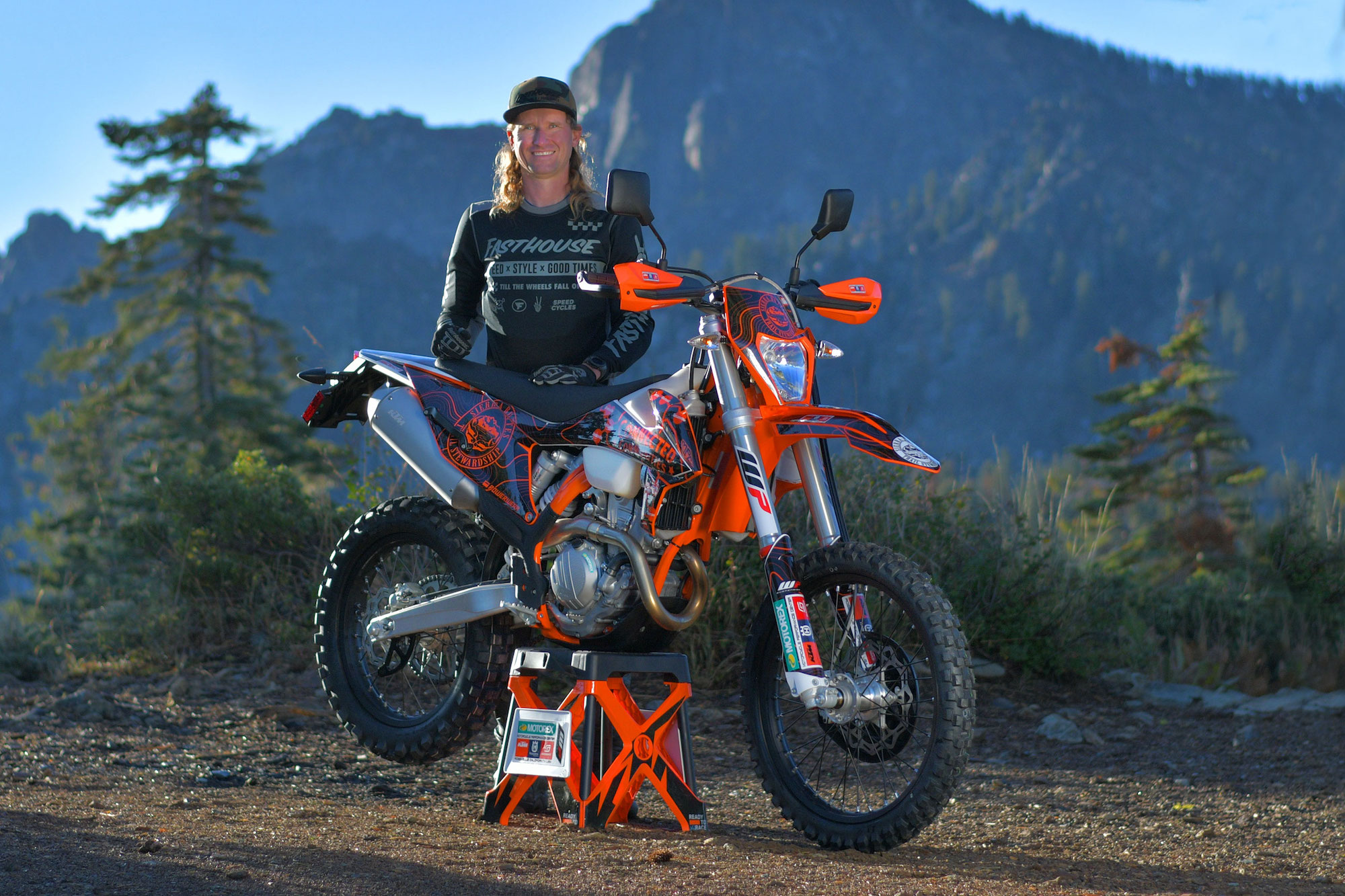 KTM's custom EXC-F, donated to benefit 5 Bucks a Foot's “Twist the Throttle for Trails”. Media sourced from SBTS's press release.