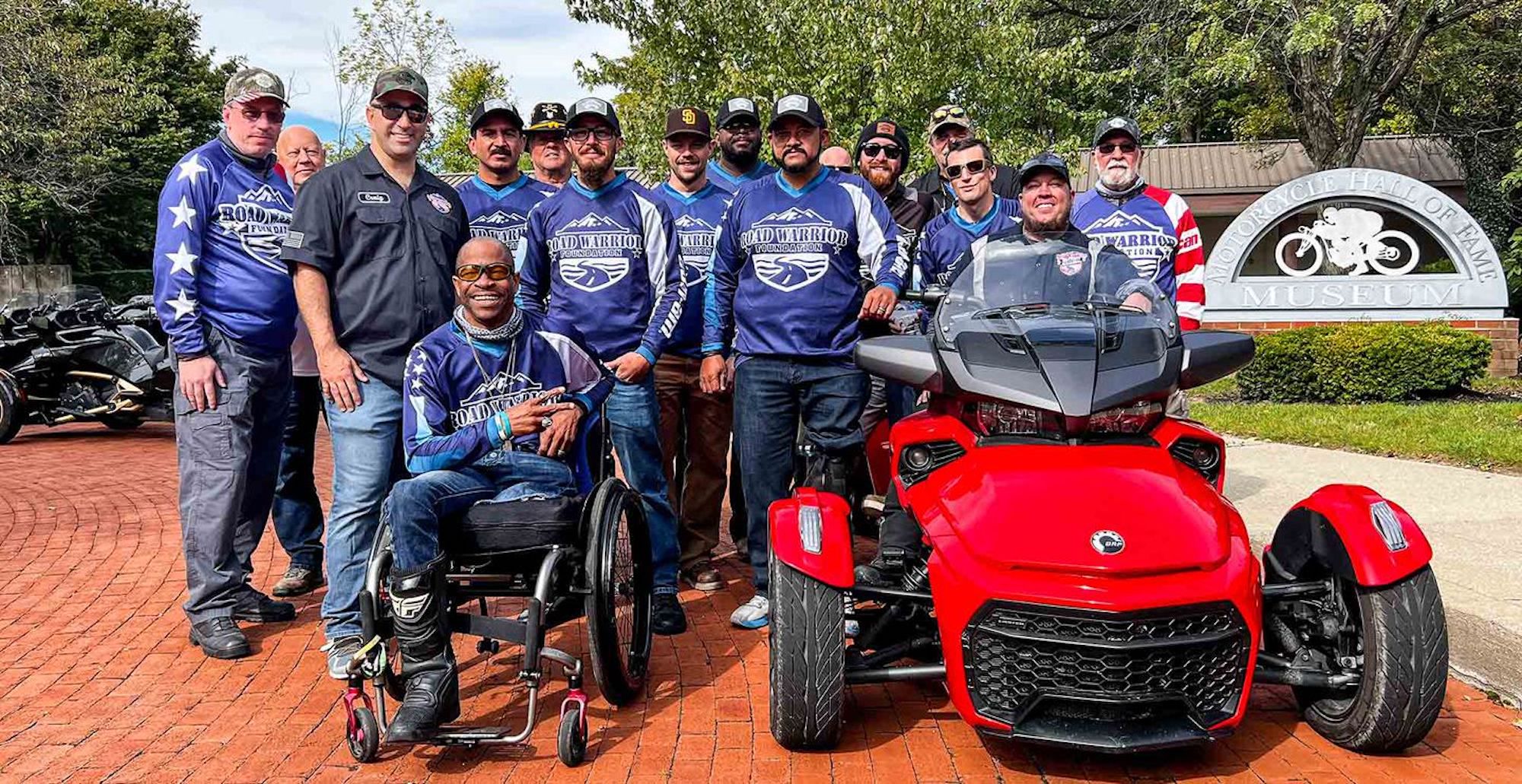 The Road Warriors Foundation, with use of Can-Am's Spyder machines. Media sourced from CycleWorld.