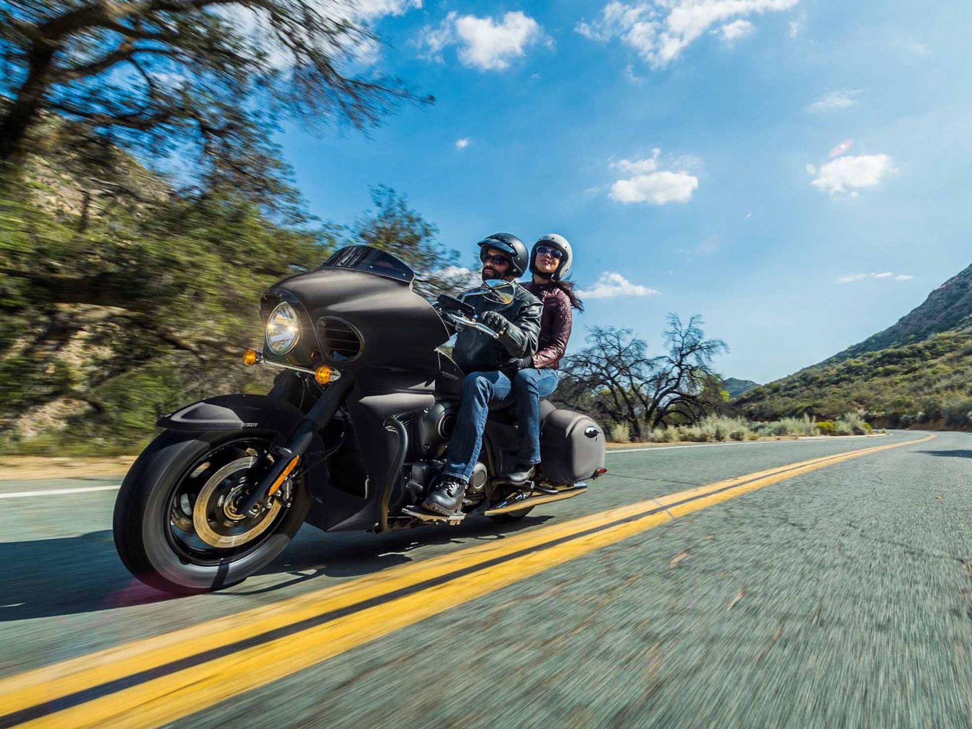 The 2023 Kawasaki Vulcan 1700 Vaquero. Media sourced from Motorcycle Cruiser. 