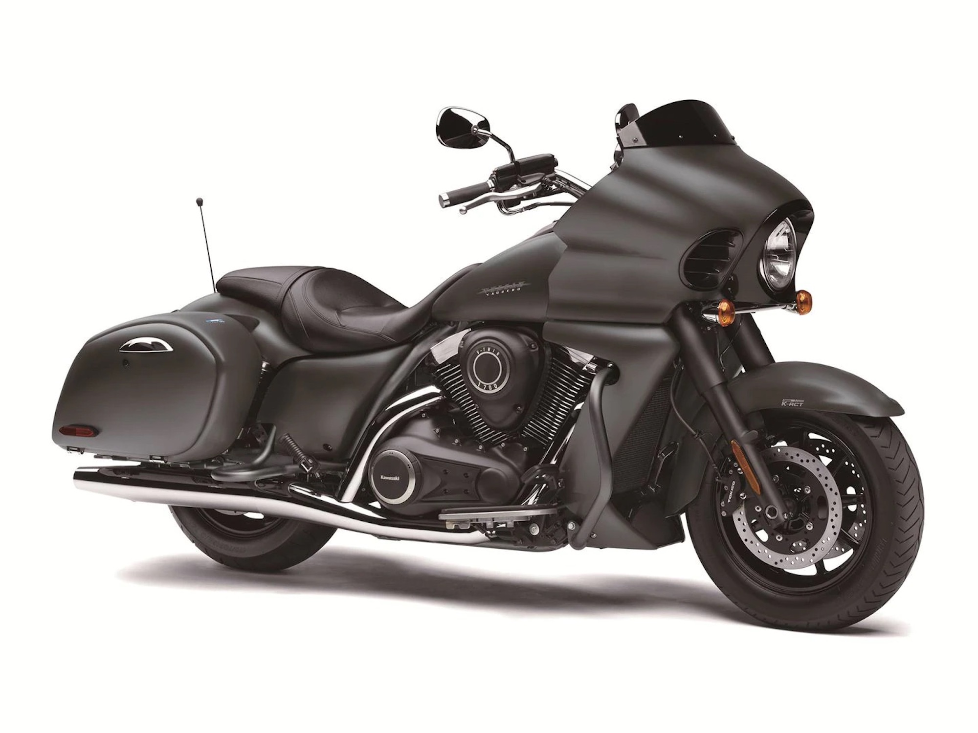 The 2023 Kawasaki Vulcan 1700 Vaquero. Media sourced from Motorcycle Cruiser. 