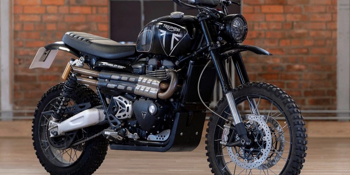 Bond's Scrambler 1200 XE, used by Daniel Craig in 2022's "No Time to Die." Media sourced from MCN.