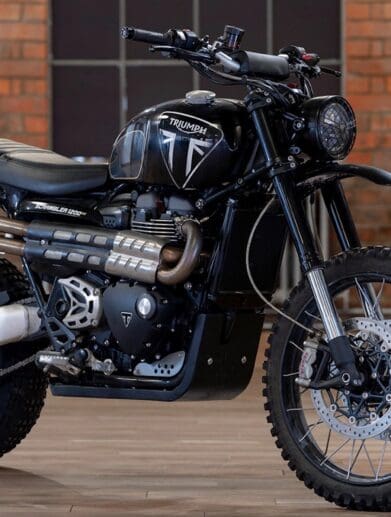 Bond's Scrambler 1200 XE, used by Daniel Craig in 2022's "No Time to Die." Media sourced from MCN.