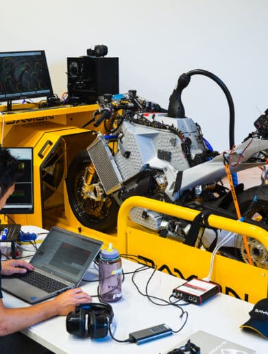 A Damon Motors machine undergoing testing. Media sourced from Damon Motors.