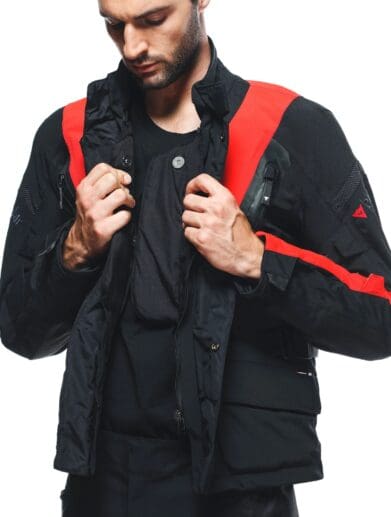 Dainese's All-New STELVIO D-air® Touring Jacket. Media sourced from the relevant press release.