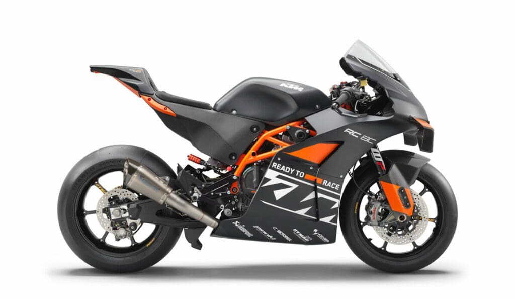 KTM's monstrosity: The beautiful RC 8C. Media sourced from KTM's press release.