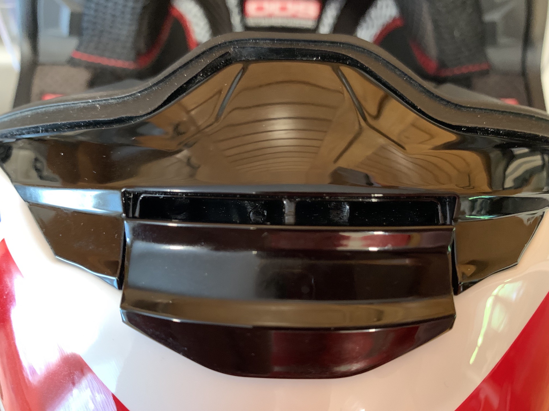 Close-up of the front of 6D ATS-1R helmet