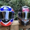 6D ATS-1R helmet next to other helmet outside