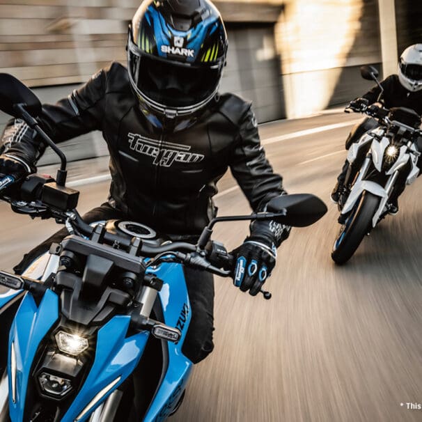 Meet the newest addition to Suzuki’s GSX line: The GSX-8S. Media sourced from Suzuki.