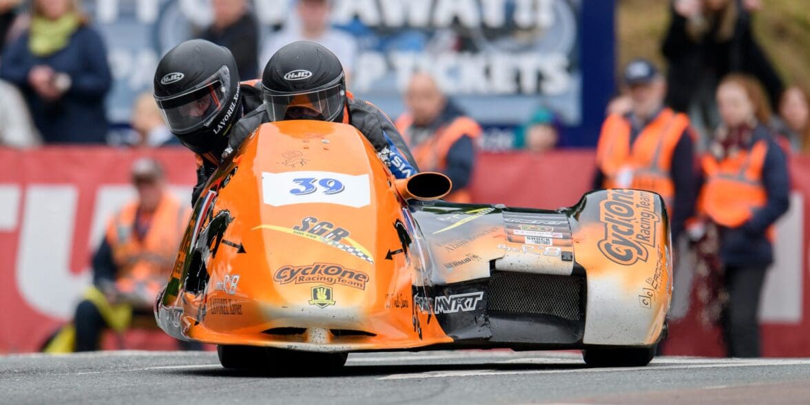 A view of Cesar Chanel and Olivier Lavorel, both of whom participated in the Isle of Man TT sidecar race that claimed both their lives. Media sourced from ITV Hub.