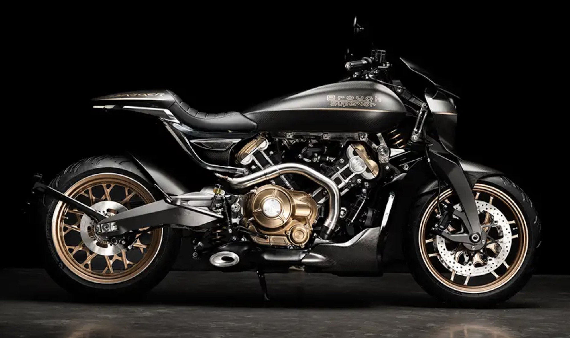 Brough Superior's new machine, the Dagger - a roadster with a titanium frame, premium components and serious style. Media sourced from Brough Superior.