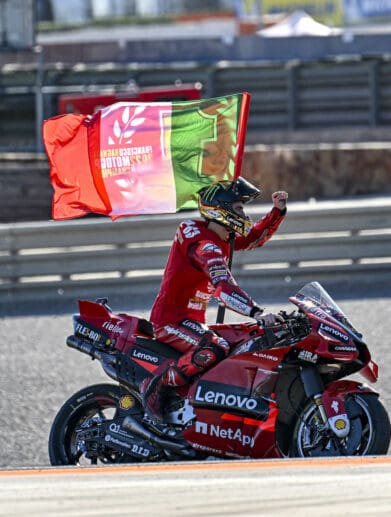 Ducati's the World Champion, winning a trifecta of crowns for Bologna! Media sourced from Ducati's Media House.