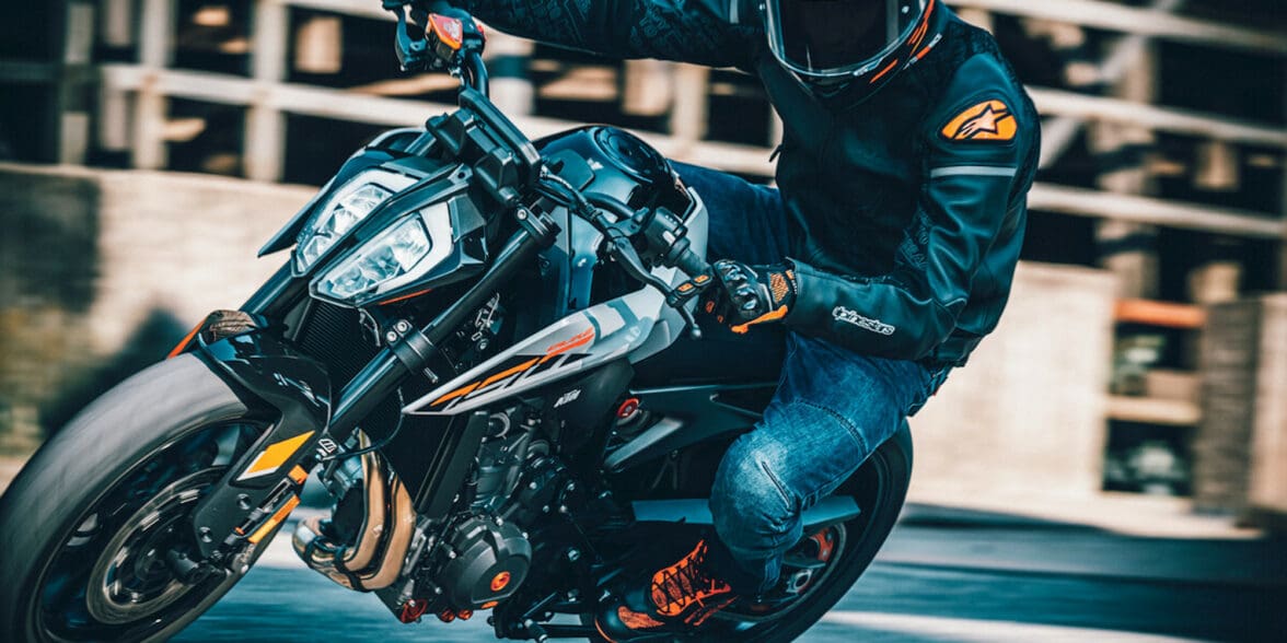 the 2023 KTM 790 Duke, which is back for the new season! Media sourced from KTM's press release.