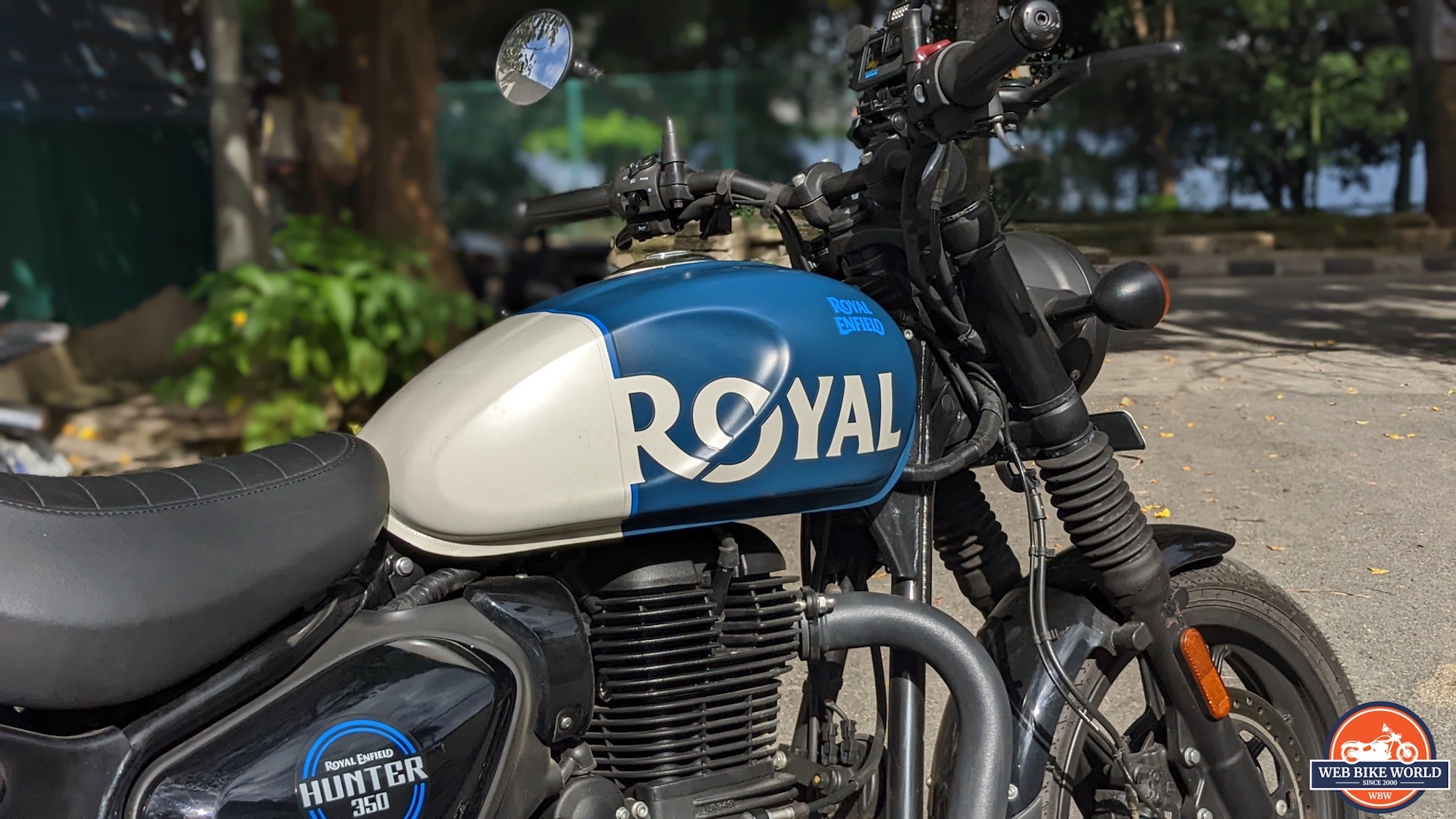 Royal Enfield's Hunter 350. Media sourced from  our own review on the Royal Enfield Hunter 350. All rights reserved.