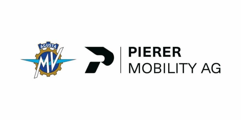 MV Agusta's logo with PIERER Mobility's logo. Media sourced from MV Agusta.