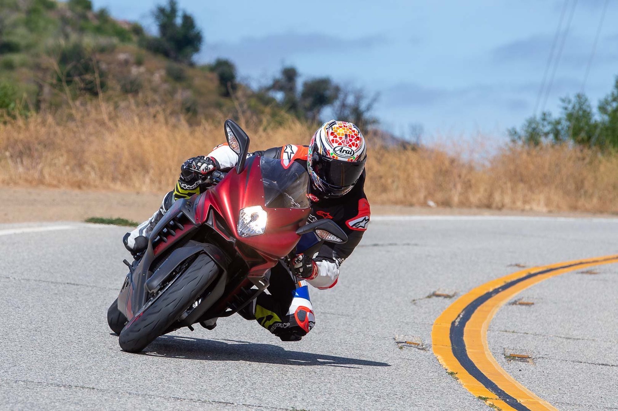 A rider enjoys an MV Agusta motorcycle on a set of twists. Media sourced from Roadracing World.