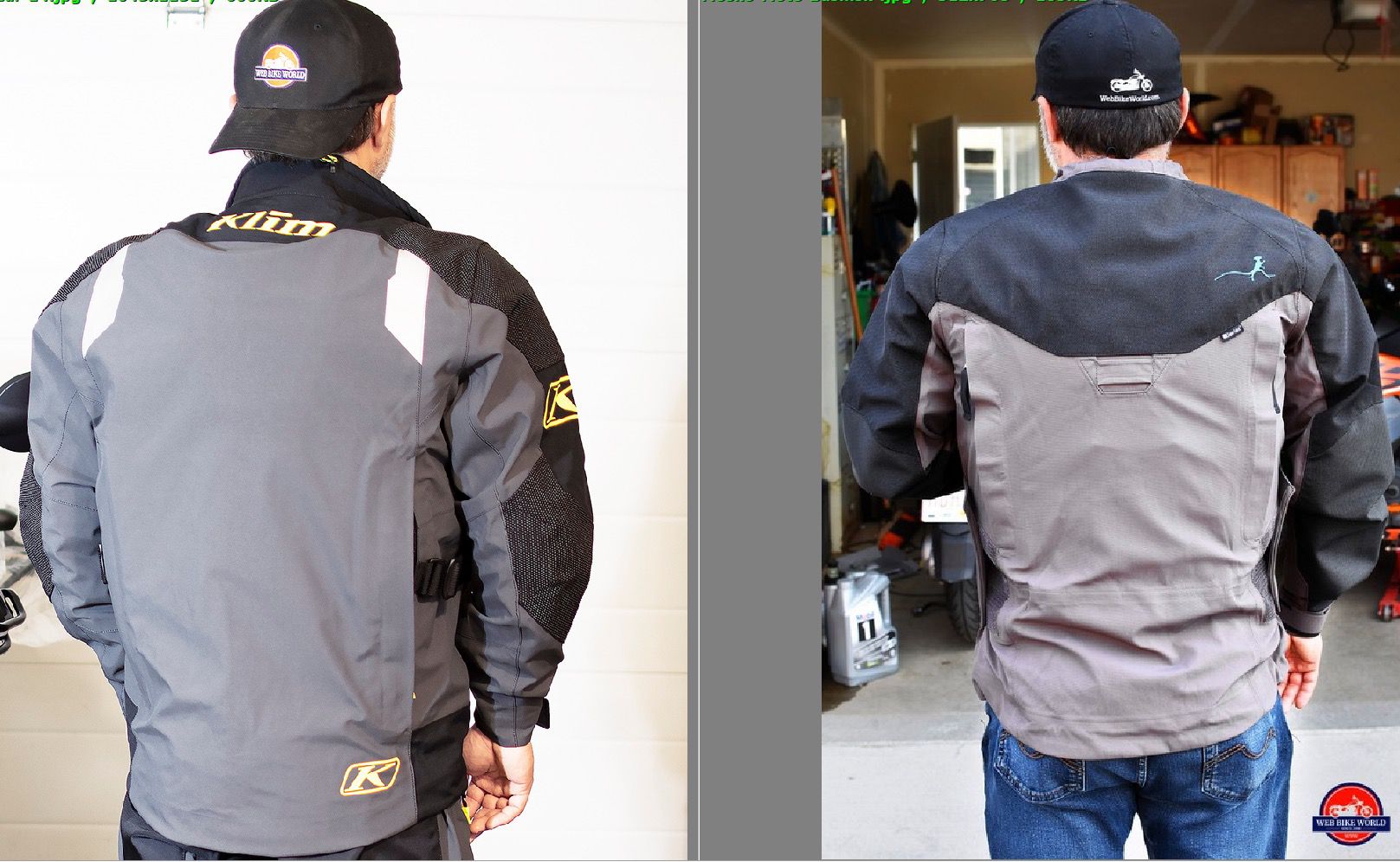 There’s a ton more Superfabric™ (black area) on the Basilisk jacket than on the Klim Raptor GTX.