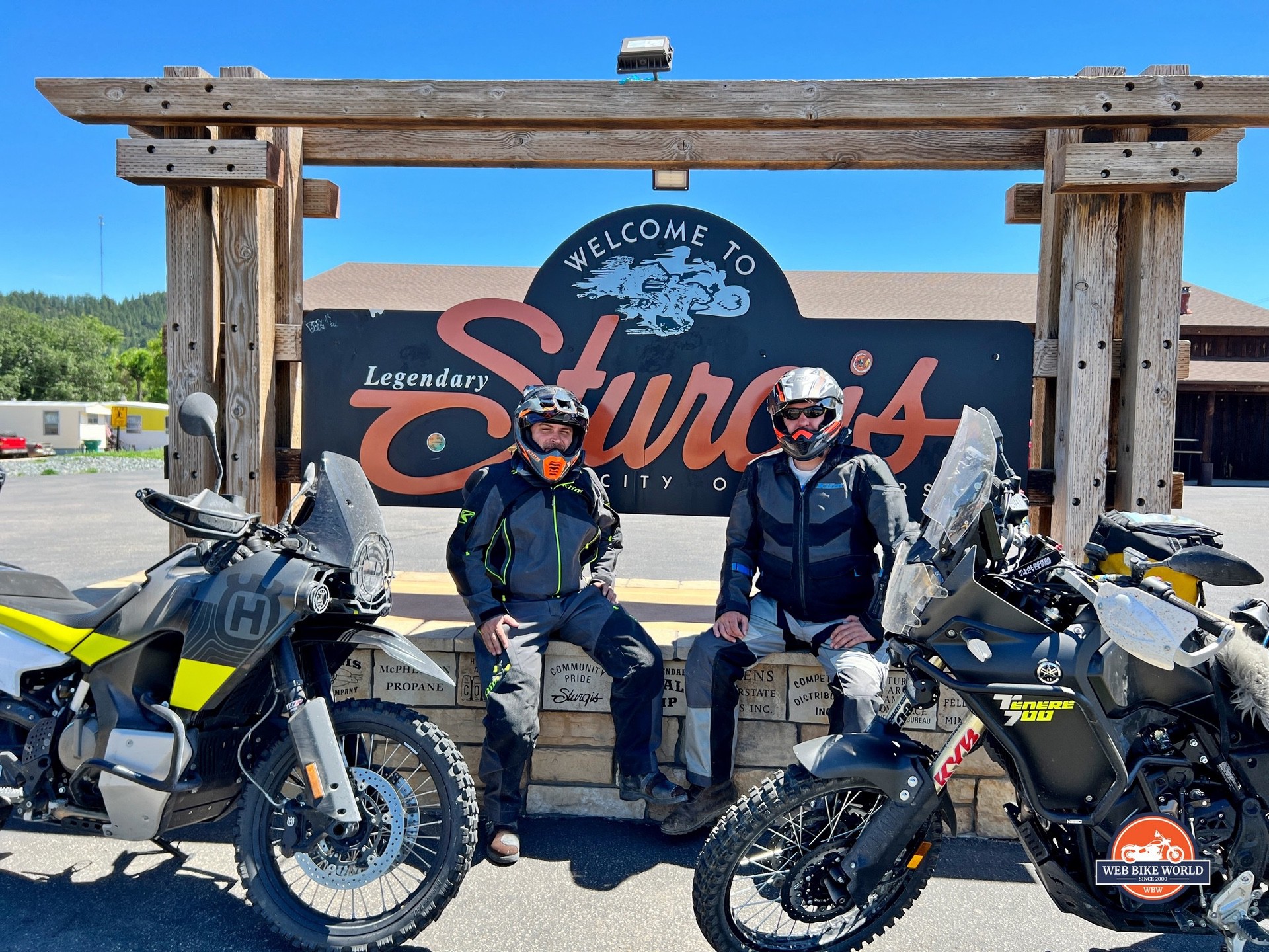 At Sturgis SD while wearing the Klim Raptor GTX riding gear