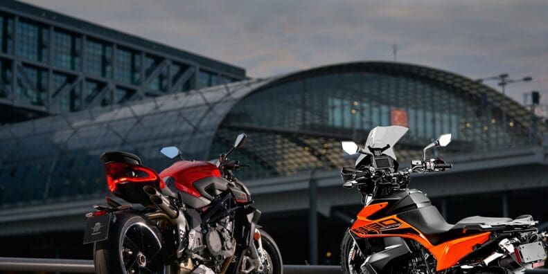 A KTM and MV Agusta motorcycle. Media sourced from Total Motorcycle.