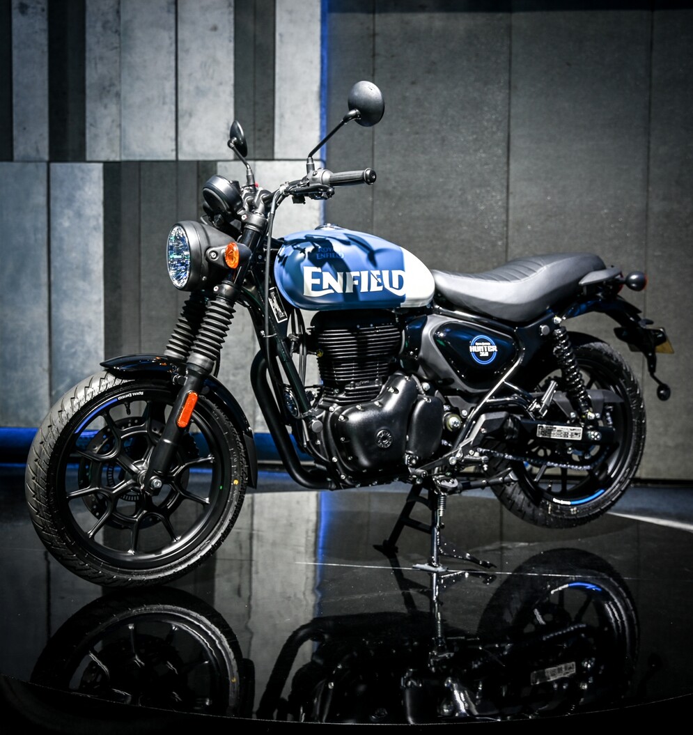 Royal Enfield's Hunter 350. Media sourced from 1000PS.